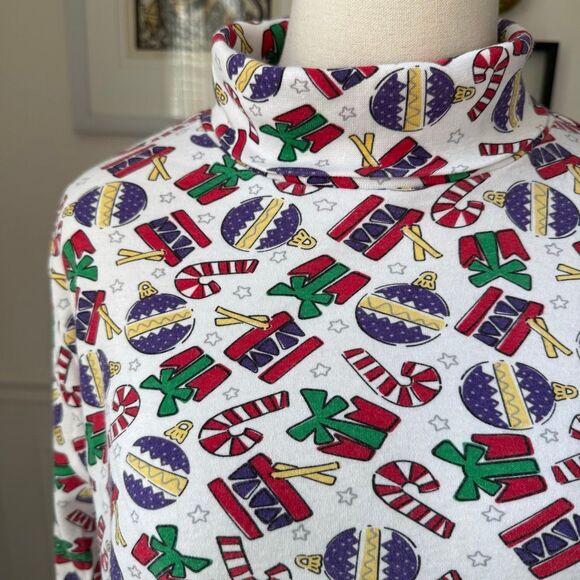 Vintage Cornerstone Present Ornament Candy Cane  Drum Turtleneck XL - Picture 1 of 5